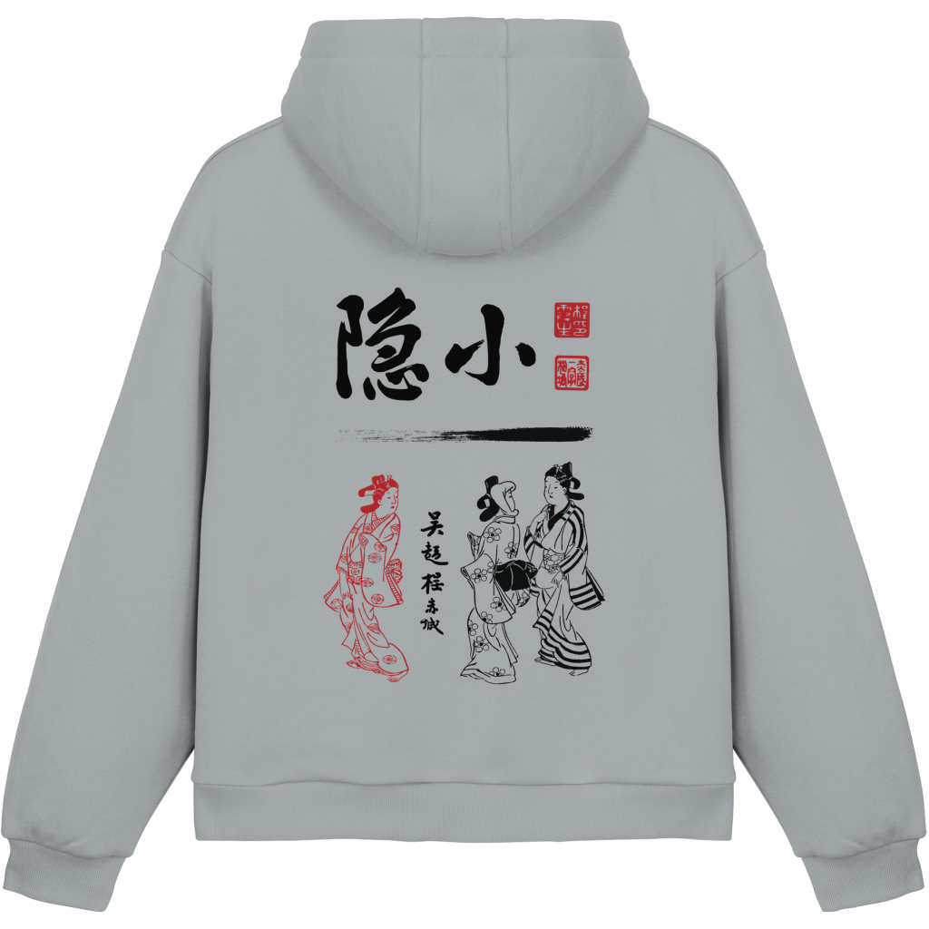 Japanisches Geisha Kanji Motiv  - Fluffy Boxcut Hoodie
