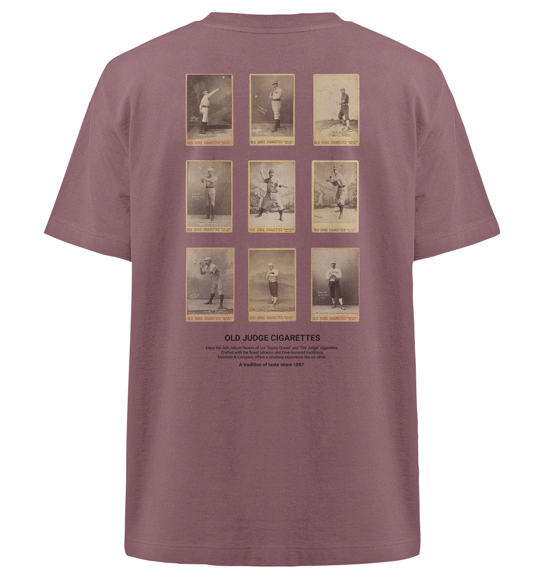 Old Judge Zigaretten Baseball Karten - Heavy Oversized Organic Shirt – Bild 4