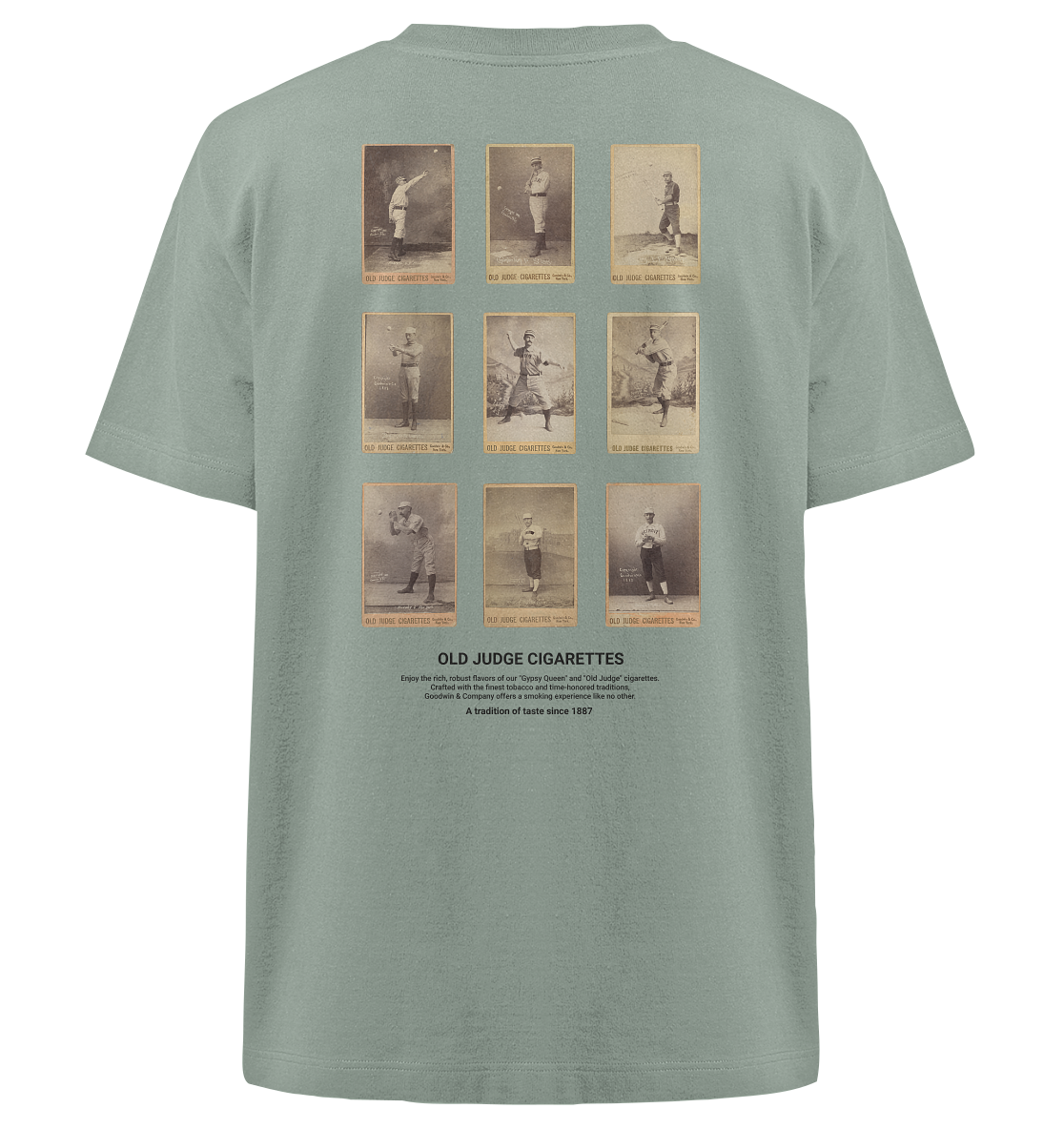 Old Judge Zigaretten Baseball Karten - Heavy Oversized Organic Shirt – Bild 7