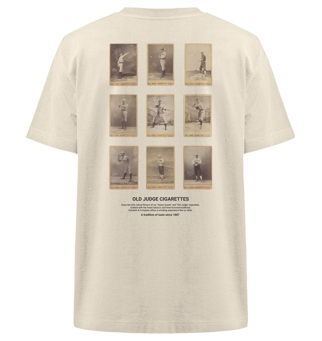 Old Judge Zigaretten Baseball Karten - Heavy Oversized Organic Shirt – Bild 5