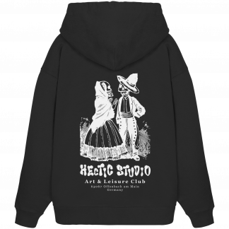 Hectic Studio Skeleton Talk Grafik - Organic Oversize Hoodie
