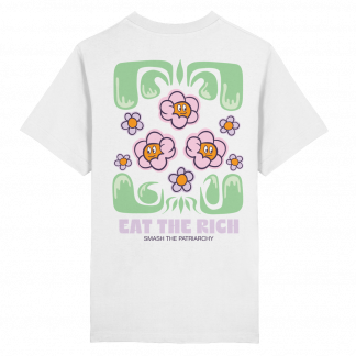 Eat The Rich Flower - Heavy Oversized Organic Shirt