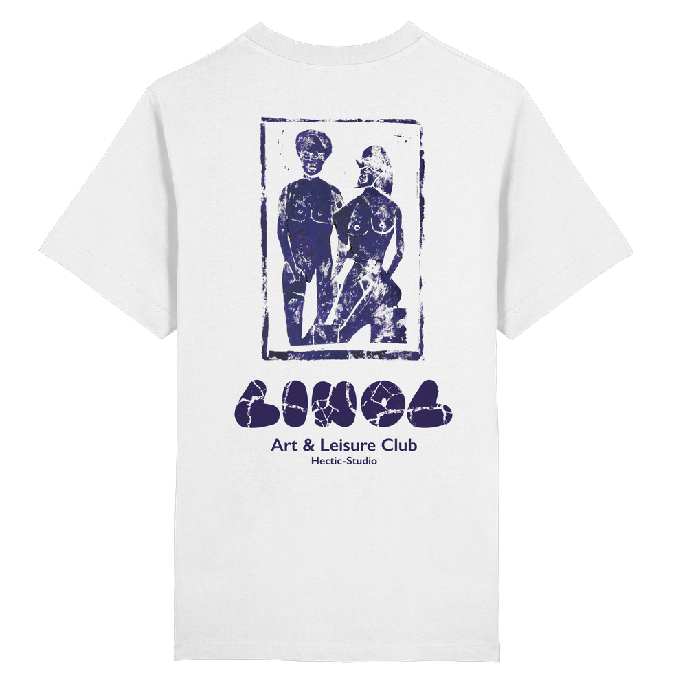 Linolschnitt Akt Paar - Heavy Oversized Organic Shirt