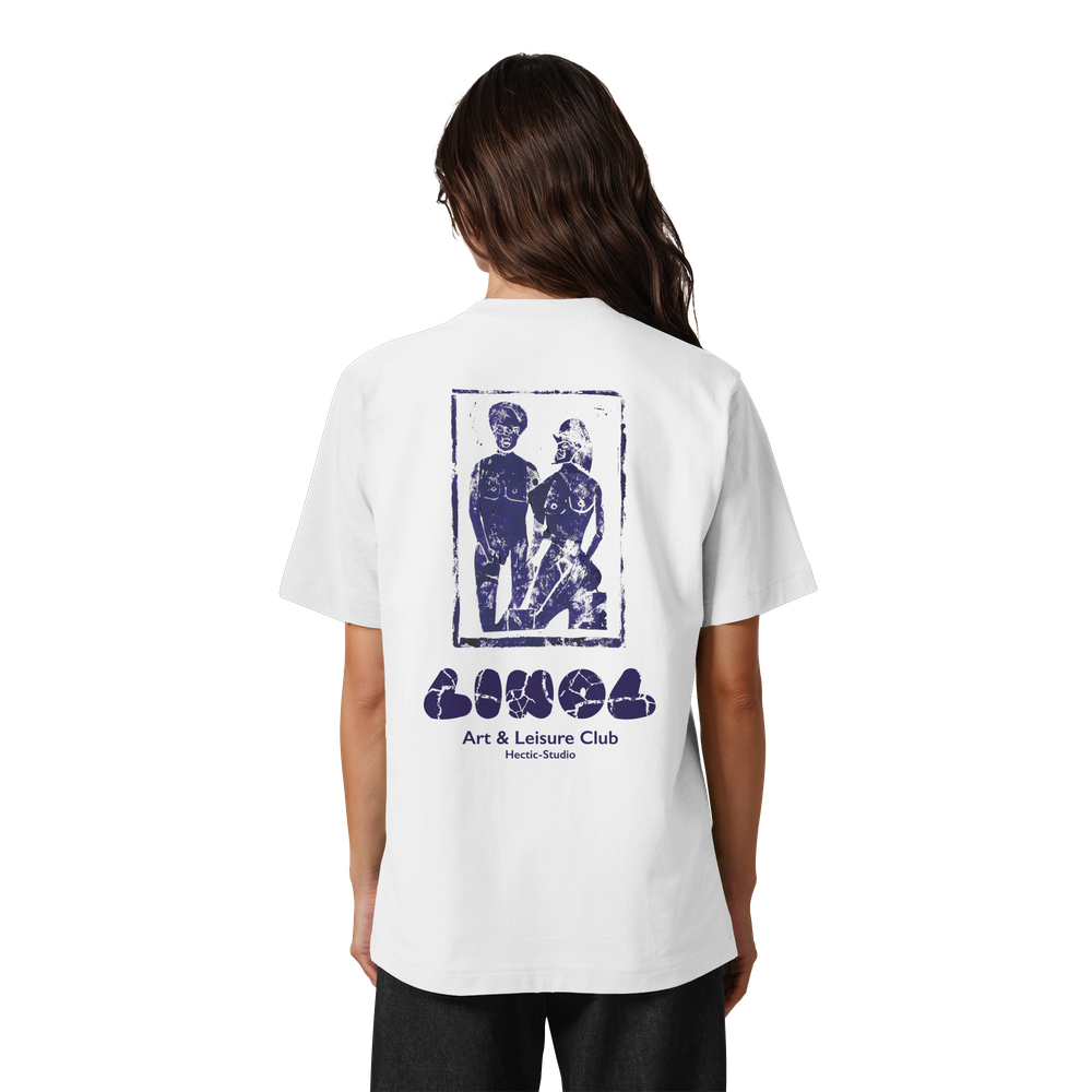 Linolschnitt Akt Paar - Heavy Oversized Organic Shirt - Image 3